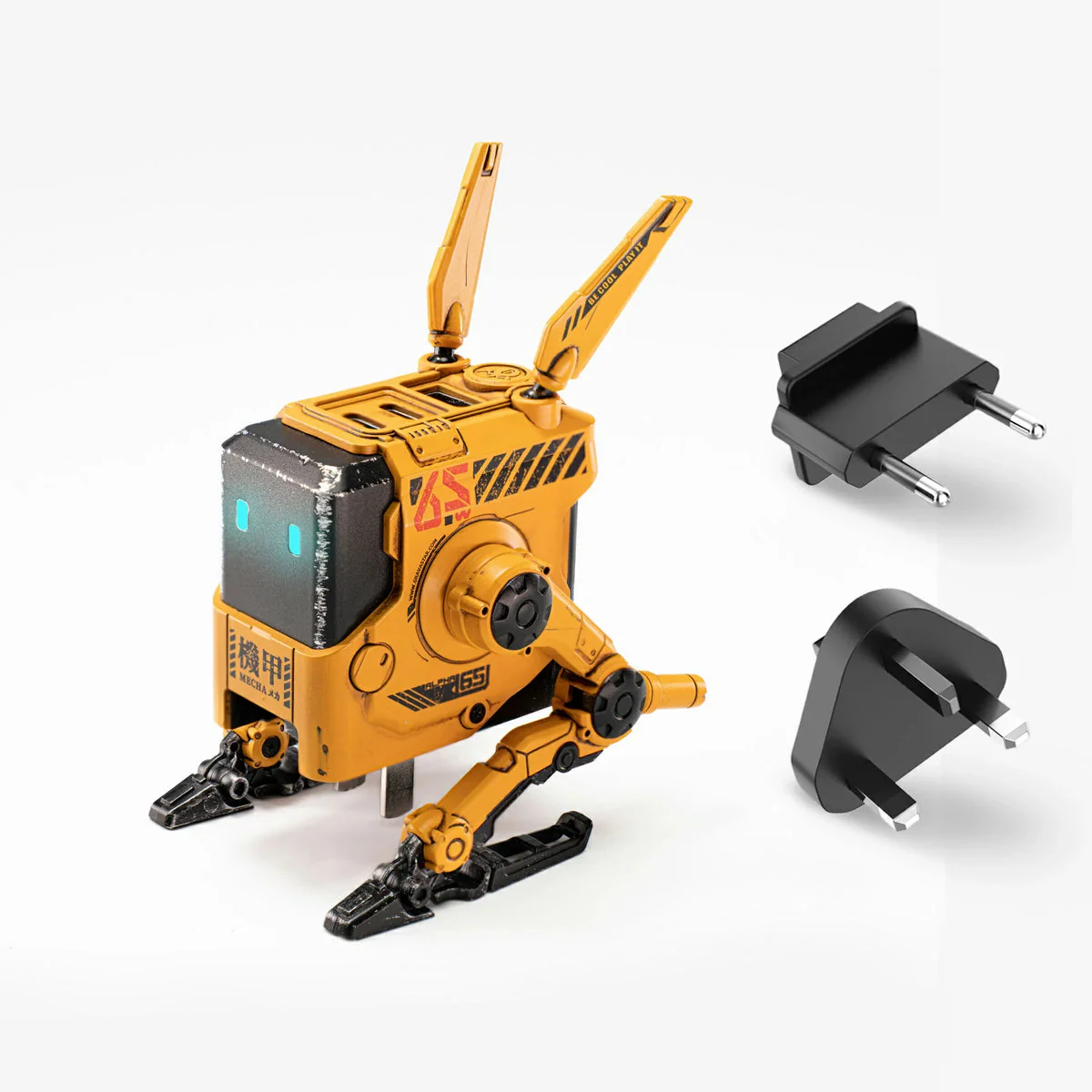 Alpha65 GaN 65W Wall Charger - War Damaged Yellow (EU & UK Plug) - Image 6