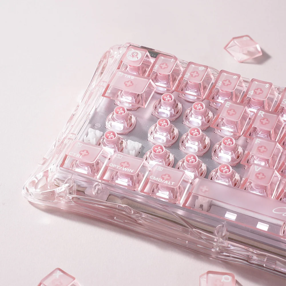 Mercury V60 HE Keyboard with 60% Layout - Crystal Rose - Image 3
