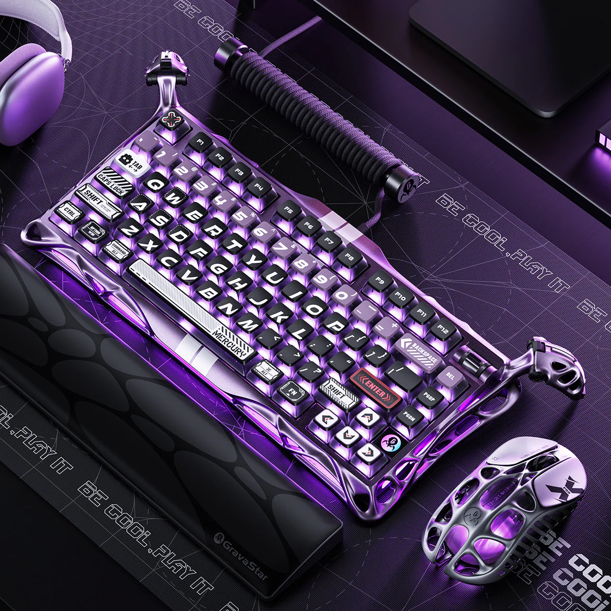 Mercury V75 Pro Hall Effect Keyboard - Iron Purple - Image 7