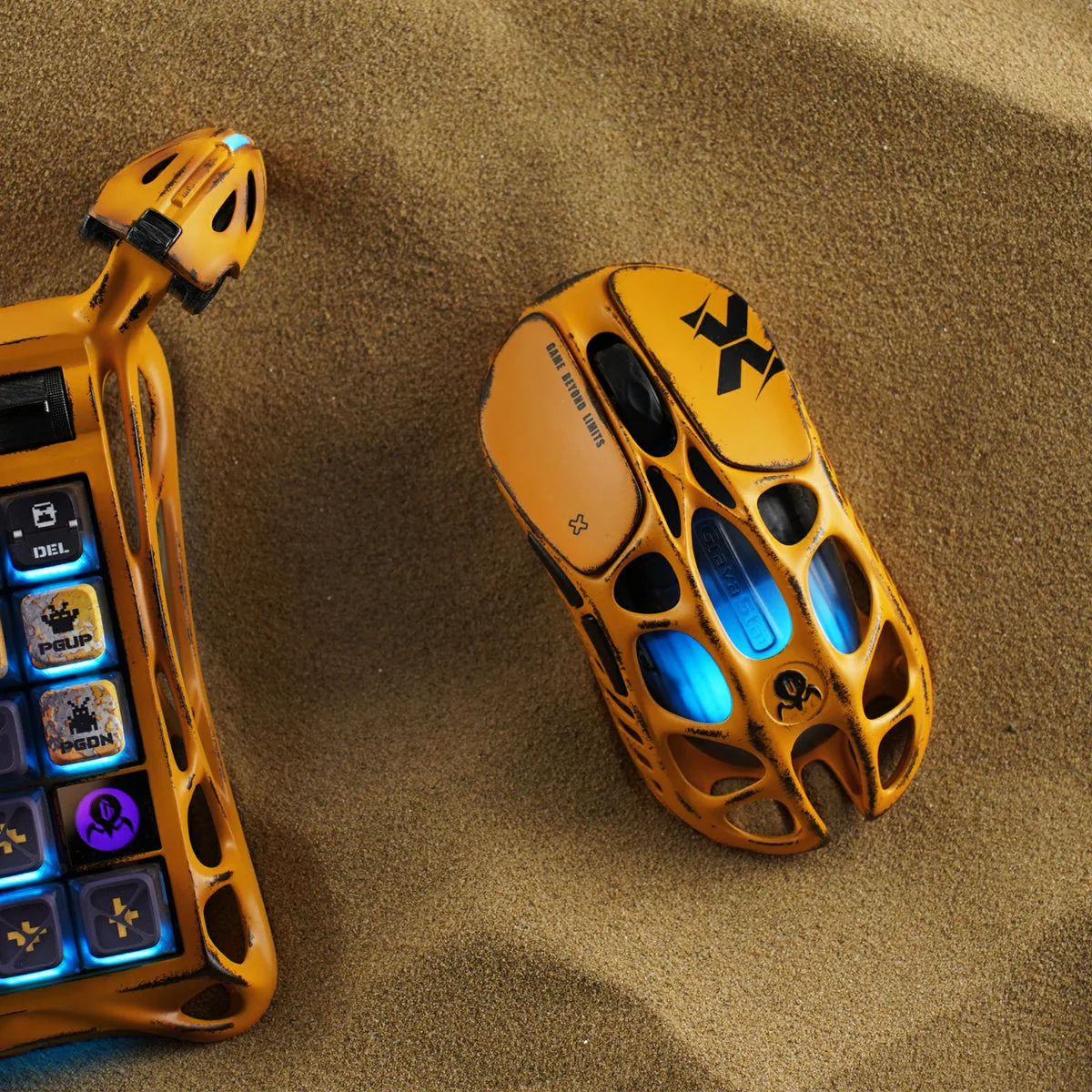 Mercury X & X Pro Gaming Mouse Special Edition - Battle Worn Yellow - Image 3
